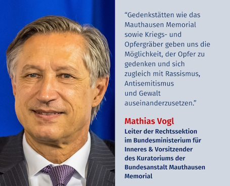 Virtuelles Gedenken Statement Mag. Dr. Mathias Vogl, Leiter der Rechtssektion im Bundesministerium für Inneres & Vorsitzender des Kuratoriums der Bundesanstalt Mauthausen Memorial