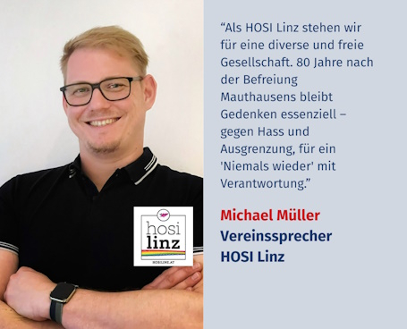Virtuelles Gedenken Statement Michael Müller, Vereinssprecher der HOSI Linz