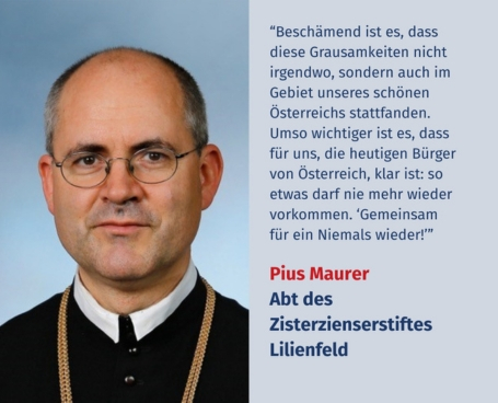 Virtuelles Gedenken Statement Dr. Pius Maurer, Abt des Zisterzienserstiftes Lilienfeld