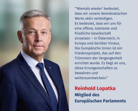 Virtuelles Gedenken Statement Dr. Reinhold Lopatka, Mitglied des Europäischen Parlaments, ÖVP