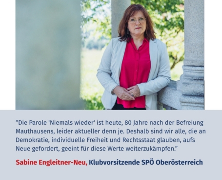 Virtuelles Gedenken Statement Sabine Engleitner-Neu, M.A., M.A., Klubvorsitzende der SPÖ Oberösterreich