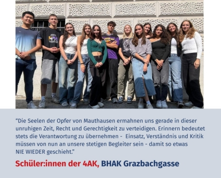 Virtuelles Gedenken Statement Schüler:innen der 4AK, BHAK Grazbachgasse