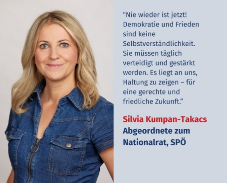 Virtuelles Gedenken Statement Silvia Kumpan-Takacs, MSc BA, Abgeordnete zum Nationalrat, SPÖ