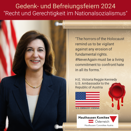 Virtuelles Gedenken Statement I.E. Victoria Reggie Kennedy, U.S. Ambassador to the Republic of Austria